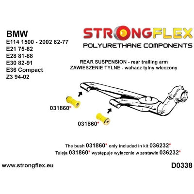 PU Buchse - verstellbare Schräglenkerbuchse BMW E36