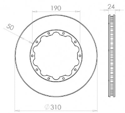 Friction ring 310 mm