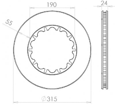 Friction ring 315 mm