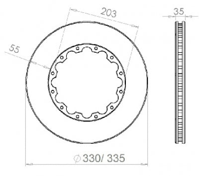 Friction ring 335 mm