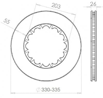 Friction ring 330 mm