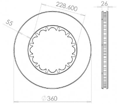 Friction ring 360 mm