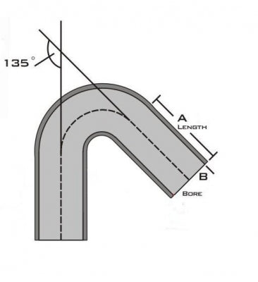 Silikonschlauch 135° Bogen